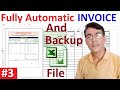 Fully Automatic Invoice And Auto Backup In Excel Part 2 Automatic Billing Invoice In Excel