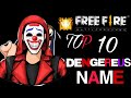 TOP 10 Free Fire Dengareus Name Free Fire Dengareus Attitute Name