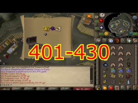 LOOT FROM 30 MASTER CLUE SCROLLS! (401-430) Video