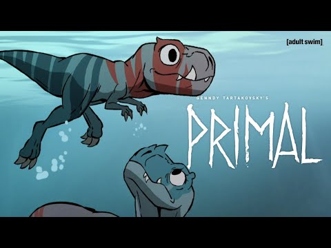 Fang's Babies Learn to Swim | Genndy Tartakovsky's Primal | adult swim
