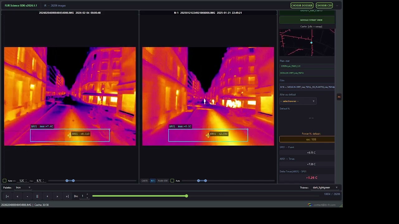 Visionneuse IR ITC en action — inspection réseau de chaleur