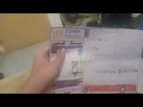 Red tulum linea 140 en la terminal de omnibus de san juan con el departamento de zonda