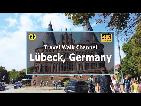 Lübeck, Germany, Walking Tour in 4K