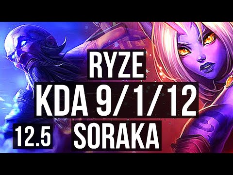 RYZE vs SORAKA (MID) | 9/1/12, Rank 12 Ryze | NA Challenger | 12.5