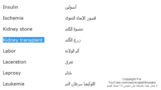 تعلم اللغة الانجليزية الدرس 149 كلمات ومصطلحات طبية انجليزية الجزء 7