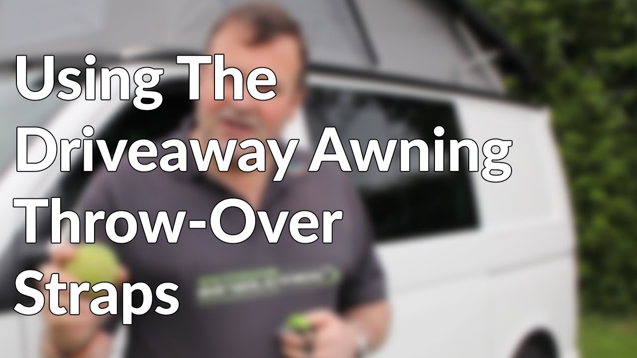Watch video Securing a Driveaway Awning, Using The Throw-Over Straps (Shown on a Pop-Top) Now Securing a Driveaway Awning, Using The Throw-Over Straps (Shown on a Pop-Top)