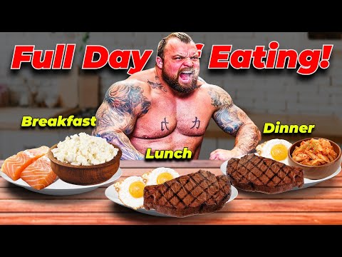Eddie Hall Full Day of Carnivore Diet Eating