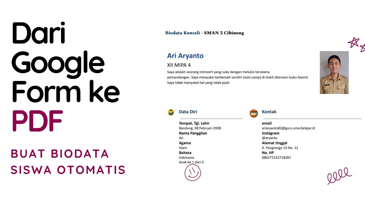 Buat Biodata OTOMATIS dari Google Form menjadi PDF