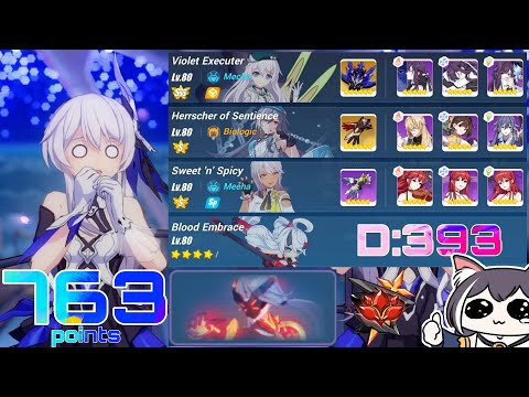 [Honkai Impact 3 SEA] EX Abyss RL (D393) - Shadow Knight (763 pts) TP(SSS) HS(S0) SNS(S) BE 4*