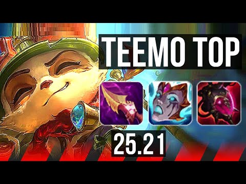 TEEMO vs YORICK (TOP) | Godlike, 500+ games | KR Master | 25.21