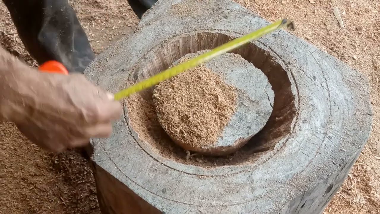 com fazer pilão com à motoserra