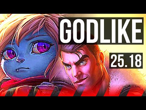 POPPY vs JAYCE (TOP) | 8 solo kills, 4k comeback, Godlike | KR Grandmaster | 25.18