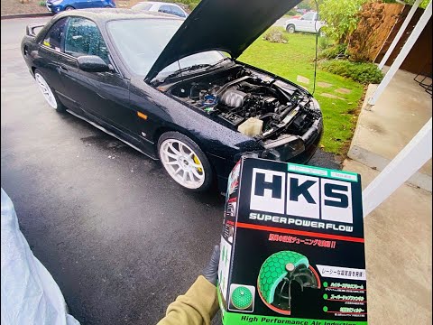 HKS Air Intake RB25T R33 Skyline (before and after) sound, installation