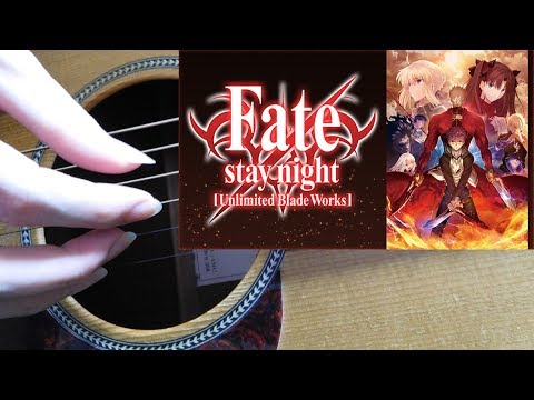 Aimer Last Stardust アニメ Fate Stay Night Unlimited Blade Works 挿入歌 Fingerstyle Guitar Dadgad By Miyabi Tab Sheet Music