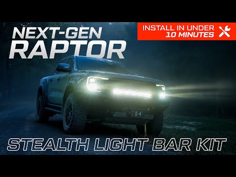 How to Install - Next-Gen Ford RAPTOR 32inch Stealth Light Bar | Behind the Grill Kit