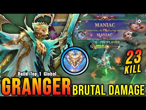 2x MANIAC + 23 Kills!! Granger PRIME Skin Brutal Damage!! - Build Top 1 Global Granger ~ MLBB