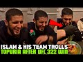 Islam Makhachev And His Team TROLLS Ilia Topuria After His Comments About JDM Fight HILARIOUS