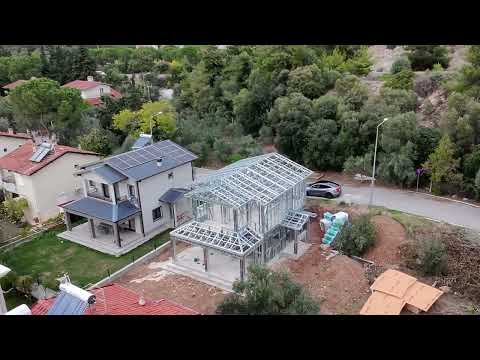 Menderes Yoncaköy'de 150m2 4+1 Dubleks Modern Çelik Ev Projelerimiz | Alsancak Prefabrik&Çelik Yapı