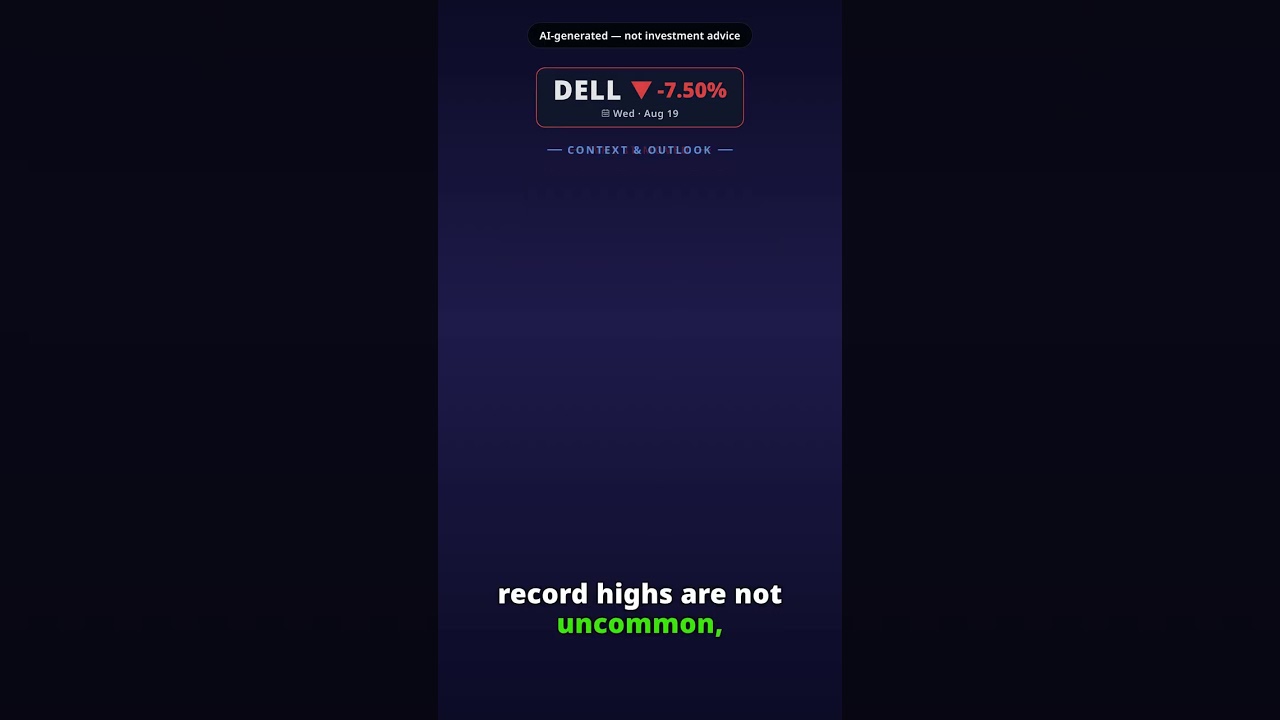 Why Is Dell Technologies Stock Falling Today? DELL -7.50% (Aug 19)