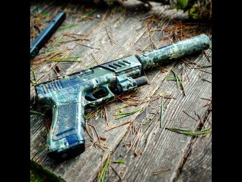 Hydro dipping Glock 18c Cyma - Water transfer Alaska Blindtech
