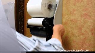 How to load paper in the San Jamar T7000TBK Hands Free Roll Towel Dispenser