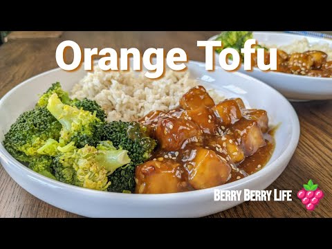 CRISPY Air Fryer ORANGE Tofu Stir Fry Recipe (Vegan) | How To Make | Berry Berry Life