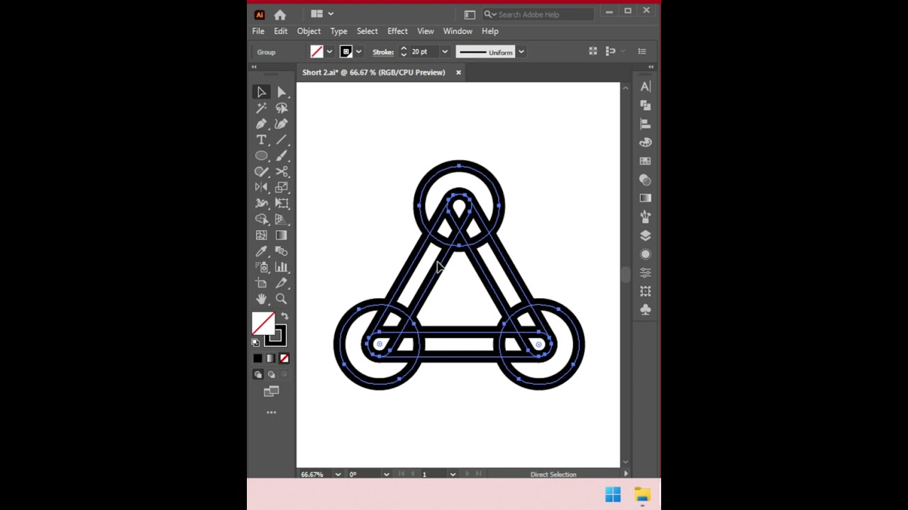 Abstract Triangle Logo #tutorial #short #shortvideo