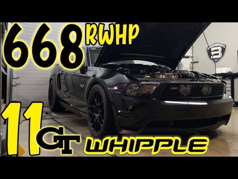 2011 Mustang GT Whipple Supercharged 668 RWHP (STAGE 3) with HEADERS and Magnum Trans