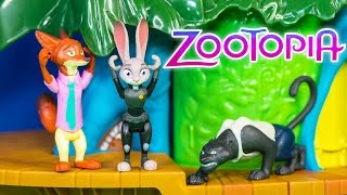 ZOOTOPIA Disney Zootopia's Danger in the Rainforest District Playset Video Toys Unboxing