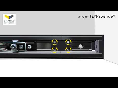 Rail supérieur de porte coulissante - en applique - Proslide profil ARGENTA