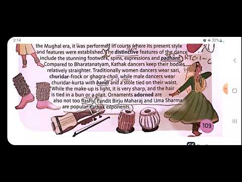 Indian classical dance forms , class 7 , English