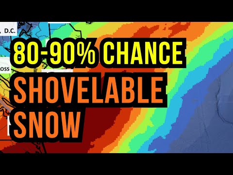 +80% Chance of Shovelable Snowfall Along East Coast