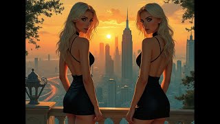 Two Beautiful Blondes - Sunset Theme #AIVideo #AIAnimation