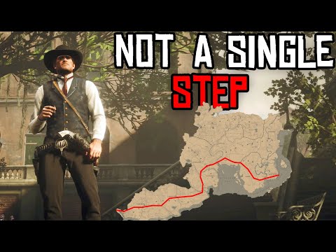 Crossing Red Dead Redemption 2's entire map without taking a step