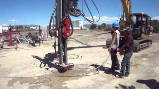 HEM installing hollow bar micropiles