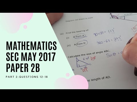 May 2017 Maths SEC Paper 2B (Part 2):  O'level Pastpaper Walkthrough - Ms. Ramona Galea
