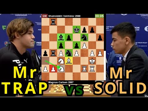Magnus Carlsen vs Vokhidov Shamsiddin || 2023 chess world championship final