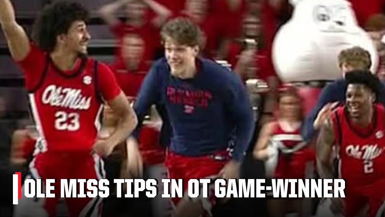 Ole Miss hits tip-in OT GAME-WINNER AT THE BUZZER vs. No. 21 Georgia 🤯 | ESPN College Basketball