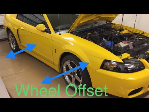 Wheel offset explained: Wheel spacers, Positive Offset, Negative Offset. Ford Mustang and other cars