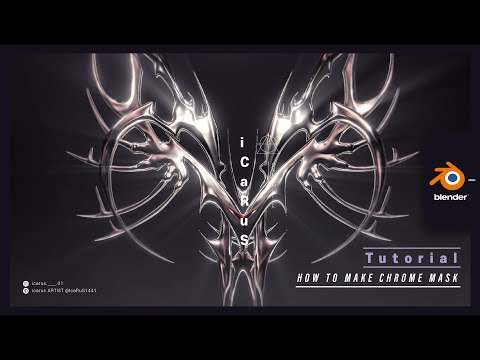 [Blender Tutorial] - 블랜더 크롬 마스크 제작 방법 [ How to make chrome mask in Blender]