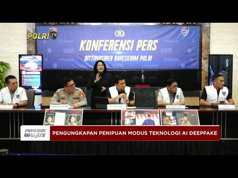 PRESISI UPDATE:  LIVE KONPERS-PENGUNGKAPAN KASUS PENIPUAN MODUS TEKNOLOGI AI DEEPFAKE 23/01/25 14.22