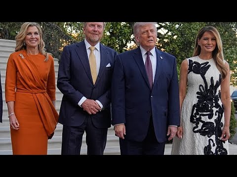 Video Thumbnail: Trump hosts Dutch royals at the White House for dinner and overnight stay