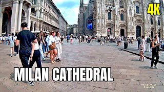 Walking In Milan Italy Duomo & Galleria  | 4K POV  Walking Tour 