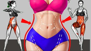 🔥30-Min Standing Fat Blaster Workout➜Shrink Waistline | Get Rid of Hanging Belly and Tone Your Core