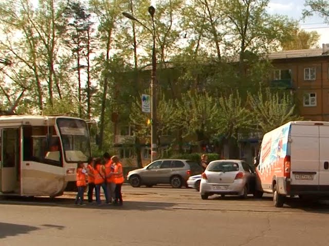 Трамваи простояли из-за ДТП