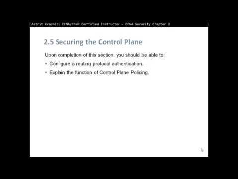 CCNA Security 2.5 Securing the Control Plane - Chapter 2 Securing Network Devices