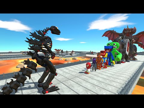 Godzilla Skeleton Black vs Destoroyah LAVA DEATH RUN - Animal Revolt Battle Simulator