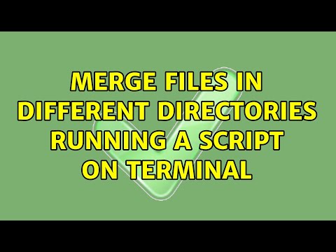 Ubuntu: merge files in different directories running a script on terminal