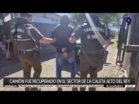 Roban camión con 9 mil kilos de carne en San Pedro de la Paz un detenido y 150 cajas recuperadas