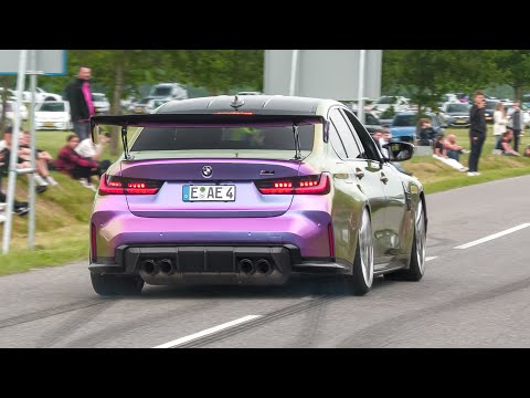 Cars Leaving a Car Meet!